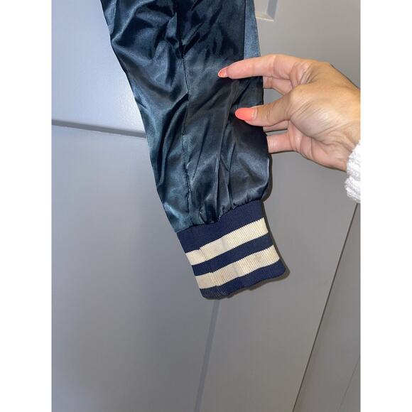 VTG 80s New York Yankees Starter Diamond Collection S Satin Bomber Jacket Flaws - Picture 6 of 10